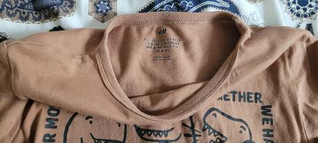 Tricka s dlhým rukávom dinosaurus dvojicky, h&m,122