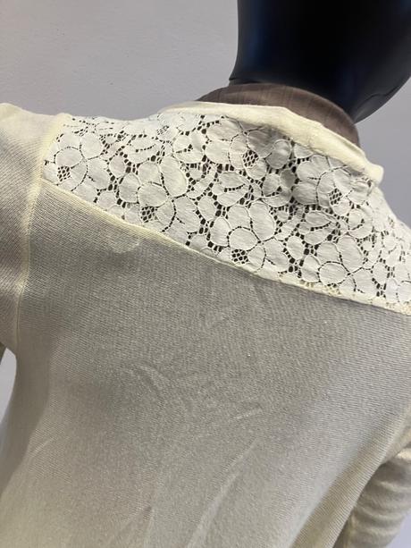 Dámsky kardigán s čipkou maslový gate (xs), gate,xs