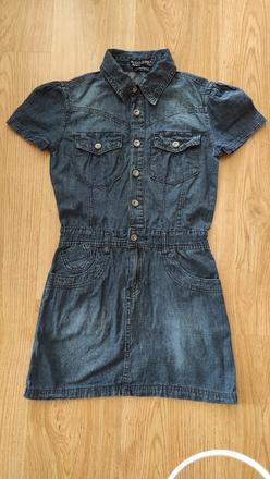 Dievčenské rifľové šaty, 158