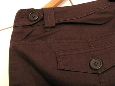 Hnedé trojštvrťové nohavice, camaieu,40