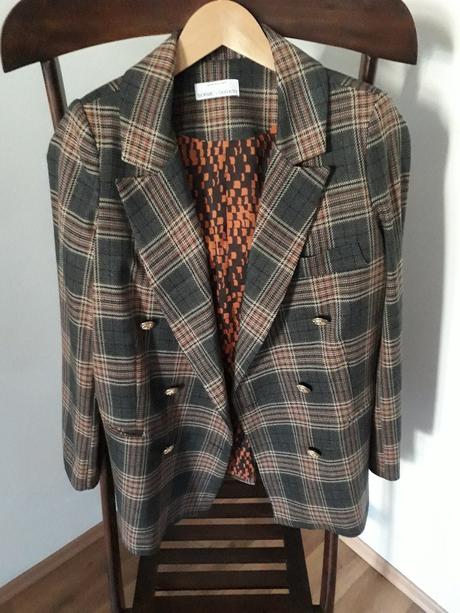 Vintage kárované sako - s, 36