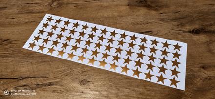 Nálepky na stenu - hviezdičky - zlaté - 70 kusov, 