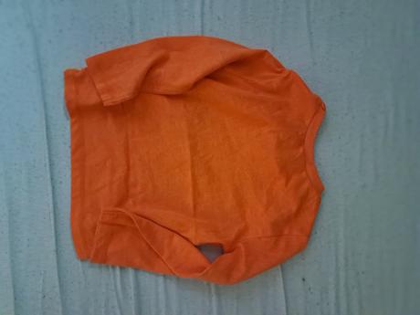 Oranžové a šedé tričko s aplikaciou 3ks, f&f,86