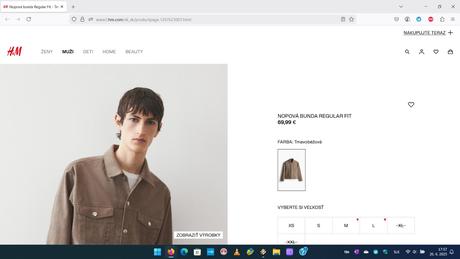 Zimná bunda hm, bombéra hm, h&m,l