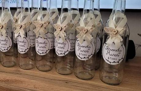 Ozdobné stuhy na flaše,