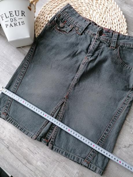 Riflová suknička šedá s, s