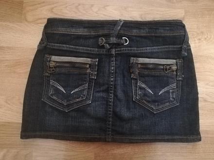 Dámska riflova sukňa, s