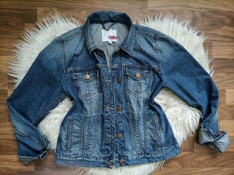 Krásna nadčasová riflova bunda, mustang,m