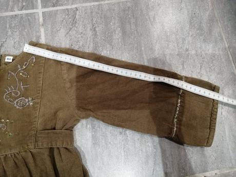 Prémiové kordové ľahké šaty v104, 5-6r, zn.topo, 104