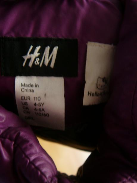 Dievcenska prechodna vesta hallo kitty, h&m,110