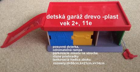 Detská garáž 56x21x14, pre vek od 18mes,