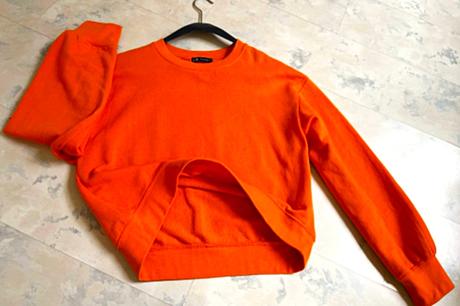 Over size crop mikina, zara,m