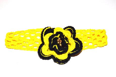 Módne čelenky s kvetom,