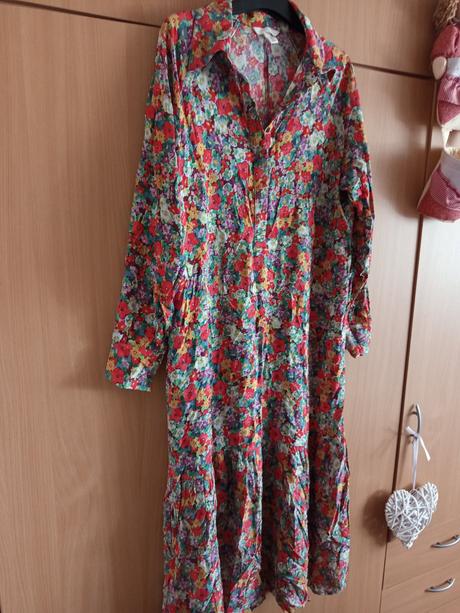 Dlhé kvetinové saty, h&m,s