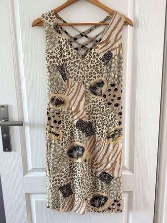 Jedinečné vintage šaty jean claire, safari, l