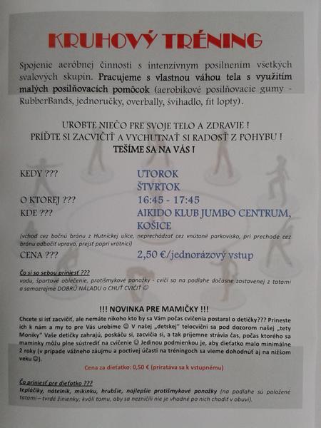 Kruhový tréning v Košiciach