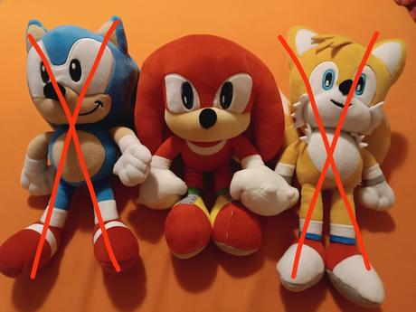 Plyšáky sonic,tails,knuckles 26-30cm,