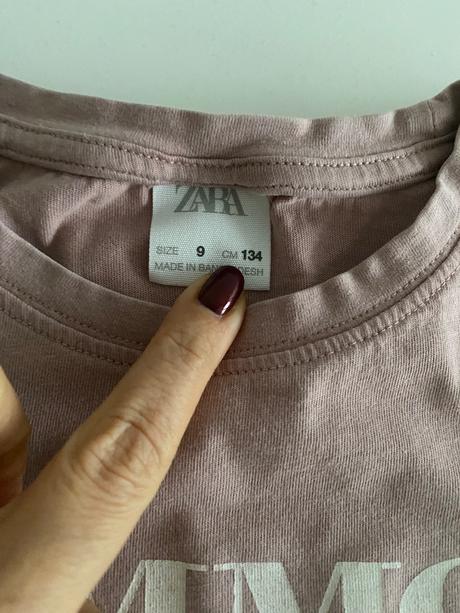 Ruzove tricko, zara,134