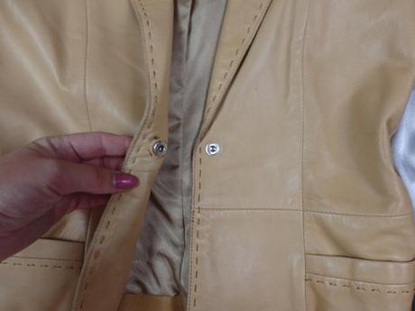 Luxusné kožené sako, s