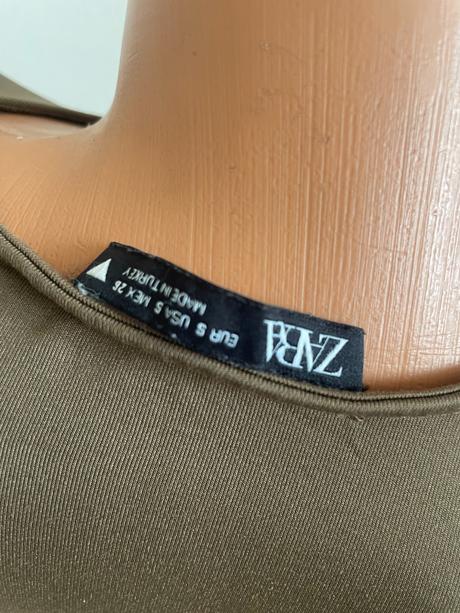 Khaki body tričko, zara, zara,s