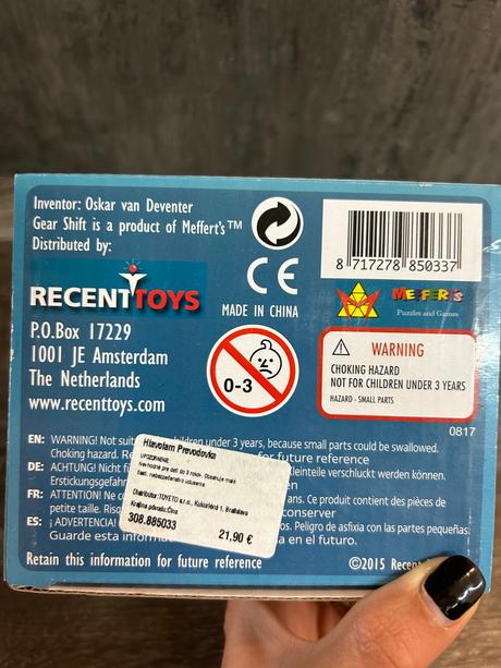 Hlavolam - prevodovka 9-99 rokov,