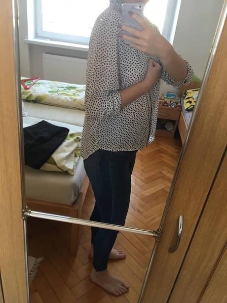 Vzorovaná blúzka, fishbone,m