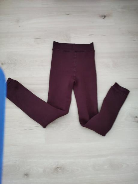 Bordové vyteplené legíny uni s, m, l, primark