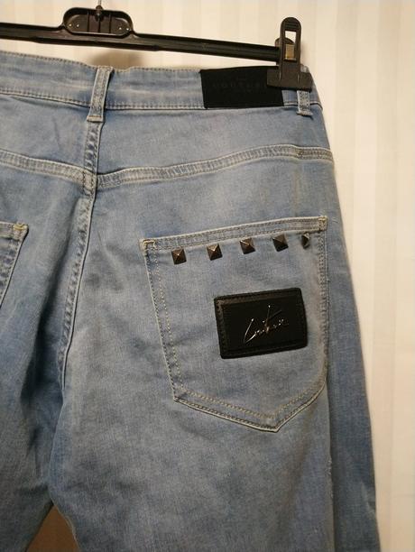 Dámske elastické rifle, couture, s