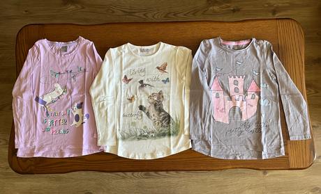 Tričká s mačičkami - trojset, kids,128