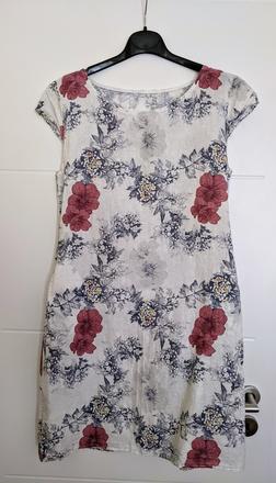 Ľanové šaty s vreckami, l