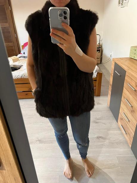 House of gilet rabbit luxusna kozusinova vesta, l