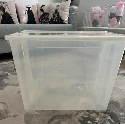 Úložný box priesvitný s vrchnákom ikea, 