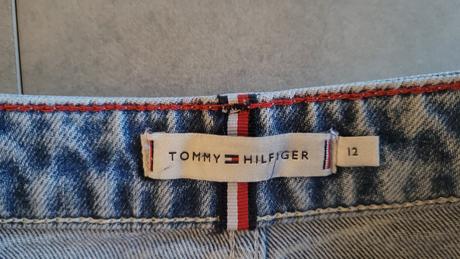 Riflová sukňa tommy hilfiger, tommy hilfiger,l