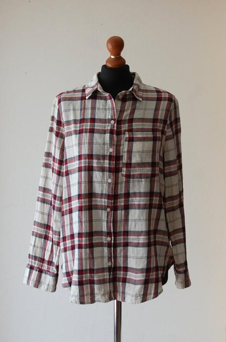 Ľahká kockovaná košeľa, h&m,l
