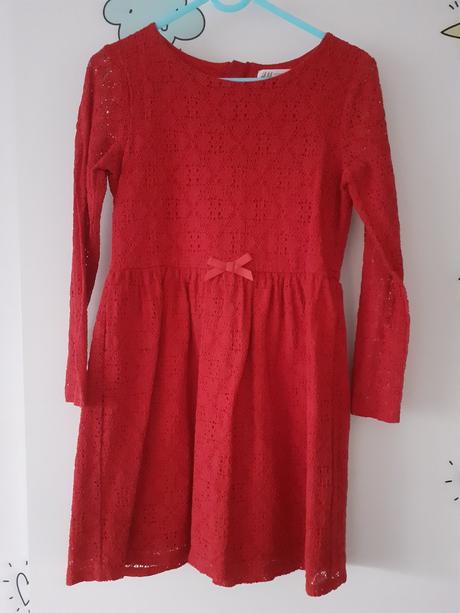 Čipkovane saty, h&m,122