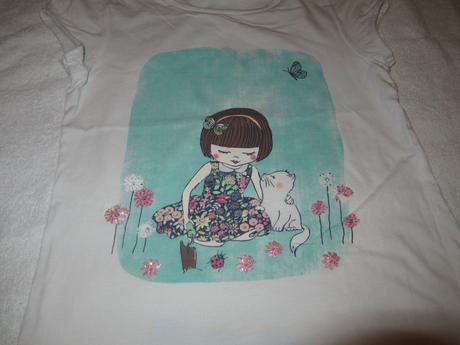 Krásne tričko s mačkou, c&a,128