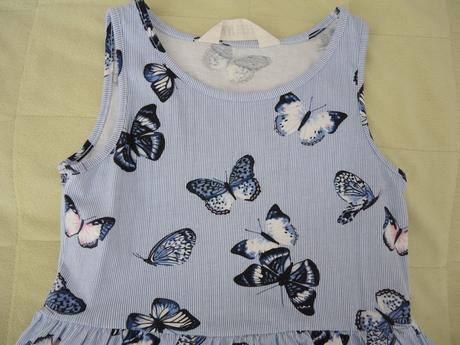 Šaty s motýlikmi, h&m,122