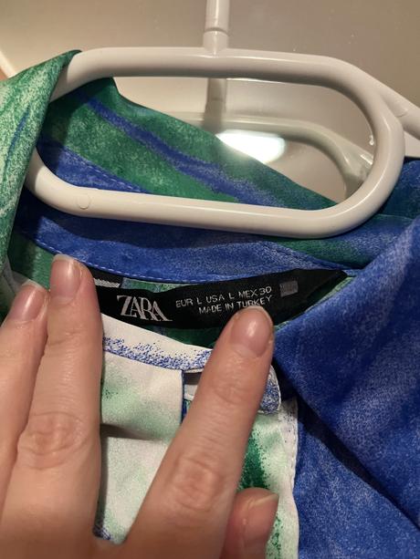 Farebná saténová blúzka, zara,l