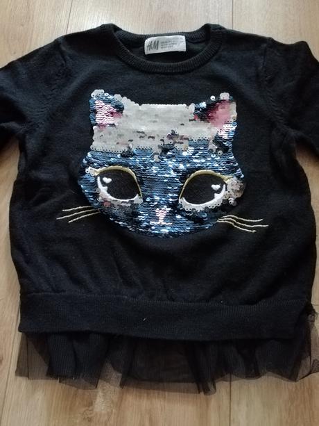 Čierny svetrík, h&m,104