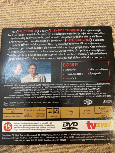 Dvd banditi bruce willis cate blanchet thorton,