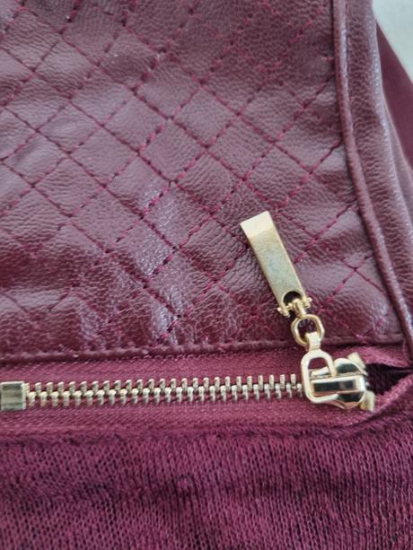 Bordová koženková súprava, xs