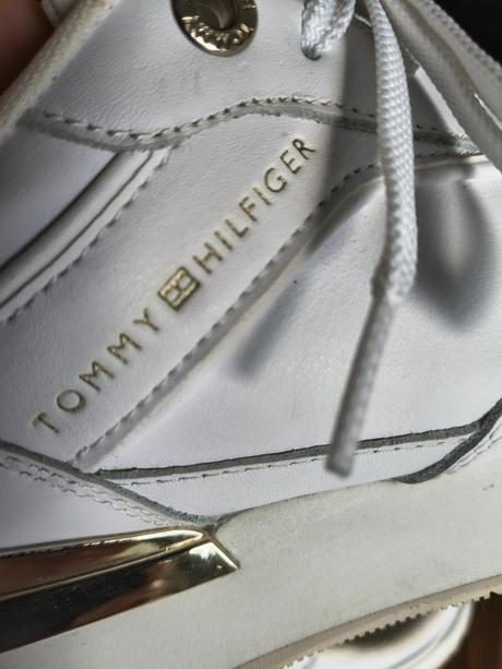 Tommy hilfiger kožené biele tenisky 37, tommy hilfiger,37