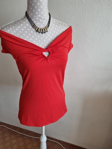 Červený elastický top mohito m, mohito,m