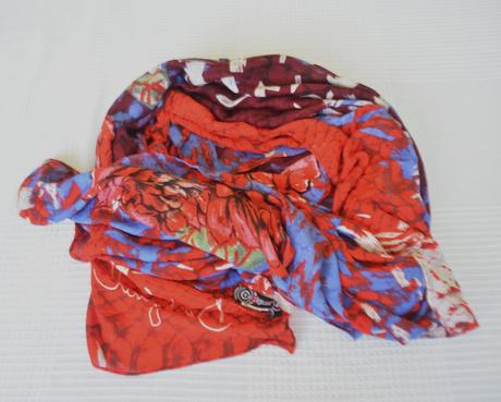 Desigual abstract roses scarf - originál, desigual,xxl