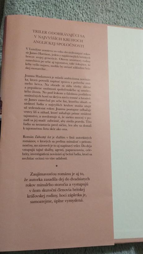 Lucinda riley - ľúbostný list, 