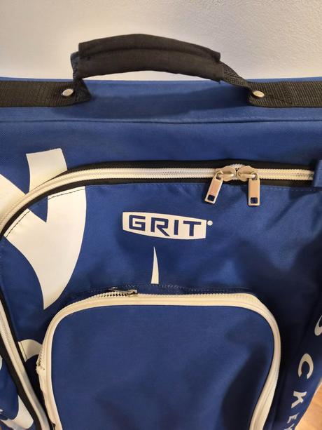Hokejová taška s kolieskami grit htfx jr modrá,