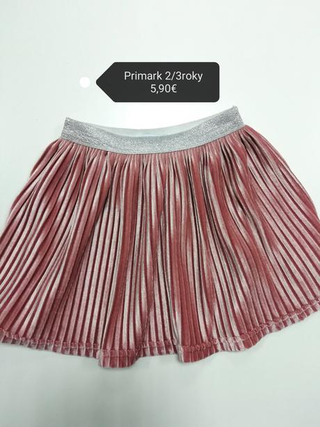 Plisovaná zamatová sukňa, primark,98