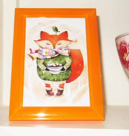 Obraz do detskej izby - líška a vtáčik,