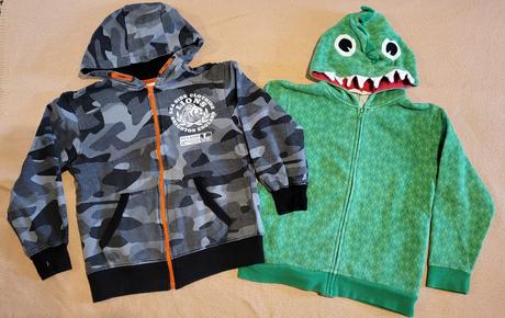2ks chlapčenská mikina velk. 128, h&m,128