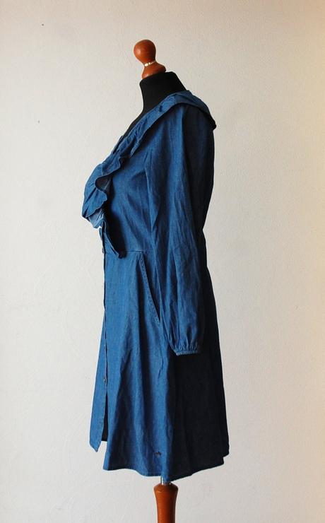 Štýlové denimové šaty s volánom, lee cooper,xs